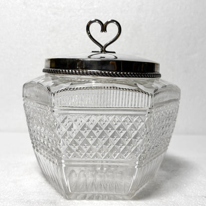 LATE VICTORIAN CUT GLASS AND SILVER-MOUNTED BISCUIT BARREL, BIRMINGHAM, 1899