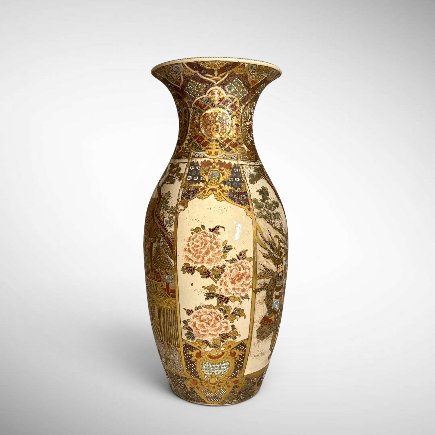 MEIJI PERIOD SATSUMA-GLAZE PALACE VASE, JAPAN, c.1880–1910