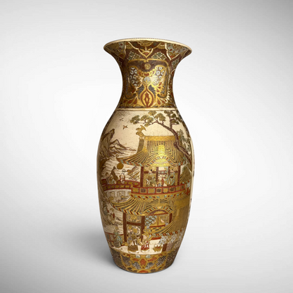 MEIJI PERIOD SATSUMA-GLAZE PALACE VASE, JAPAN, c.1880–1910
