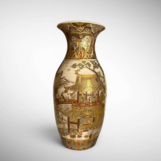 MEIJI PERIOD SATSUMA-GLAZE PALACE VASE, JAPAN, c.1880–1910