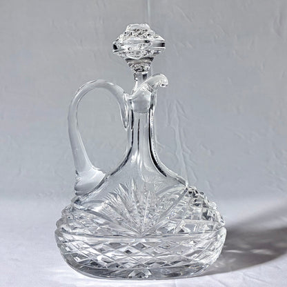 LATE VICTORIAN CUT LEAD CRYSTAL CLARET JUG, ENGLAND, c.1890