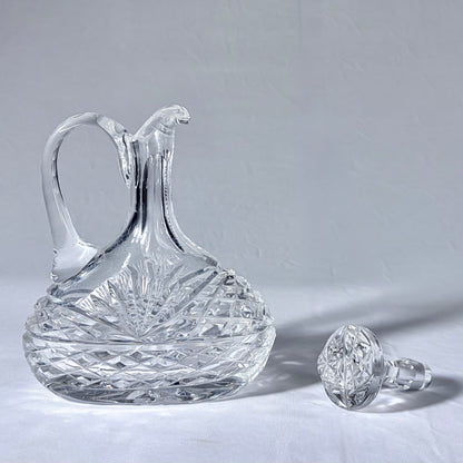 LATE VICTORIAN CUT LEAD CRYSTAL CLARET JUG, ENGLAND, c.1890