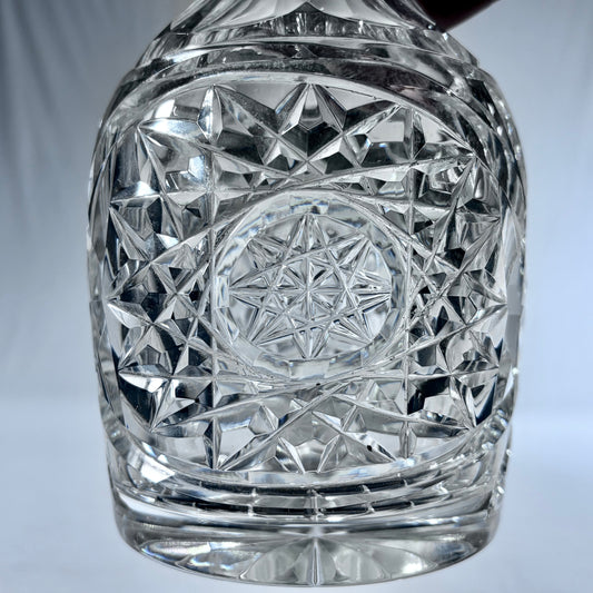 GEORGE VI CUT CRYSTAL AND STERLING SILVER DECANTER, BIRMINGHAM, 1936