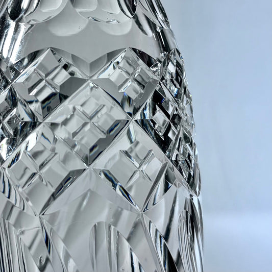 GEORGE V SILVER-MOUNTED CUT GLASS DECANTER, BIRMINGHAM, 1931