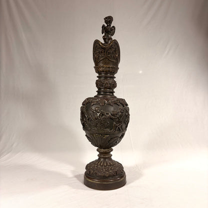 NEOCLASSICAL BRONZE DECORATIVE EWER, EUROPE, LATE 19TH CENTURY