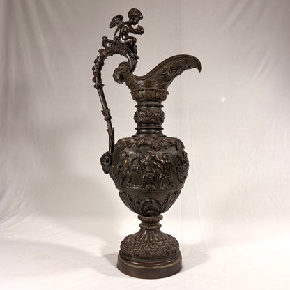 NEOCLASSICAL BRONZE DECORATIVE EWER, EUROPE, LATE 19TH CENTURY