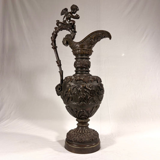 NEOCLASSICAL BRONZE DECORATIVE EWER, EUROPE, LATE 19TH CENTURY