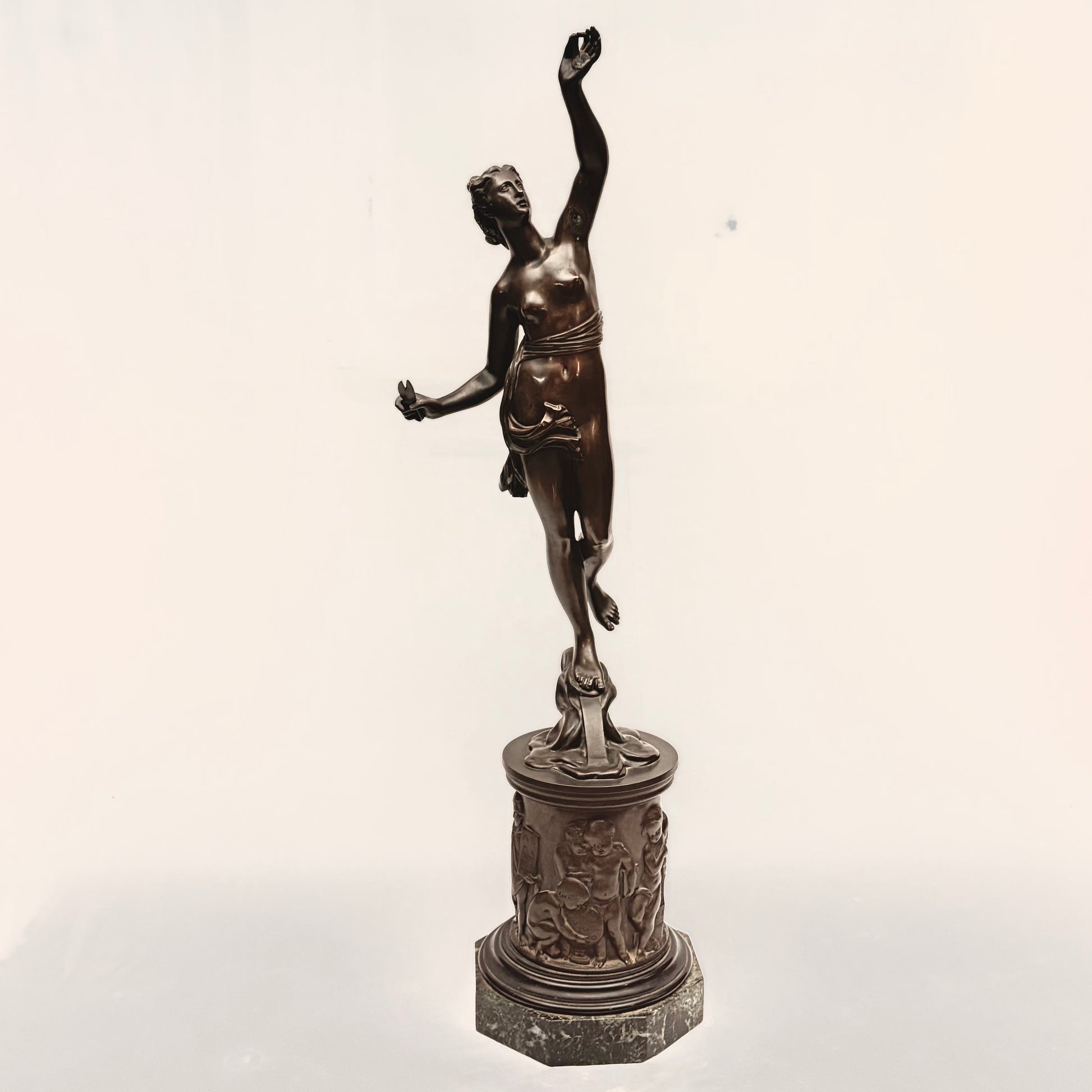 Bronze statue of Atropos - front 