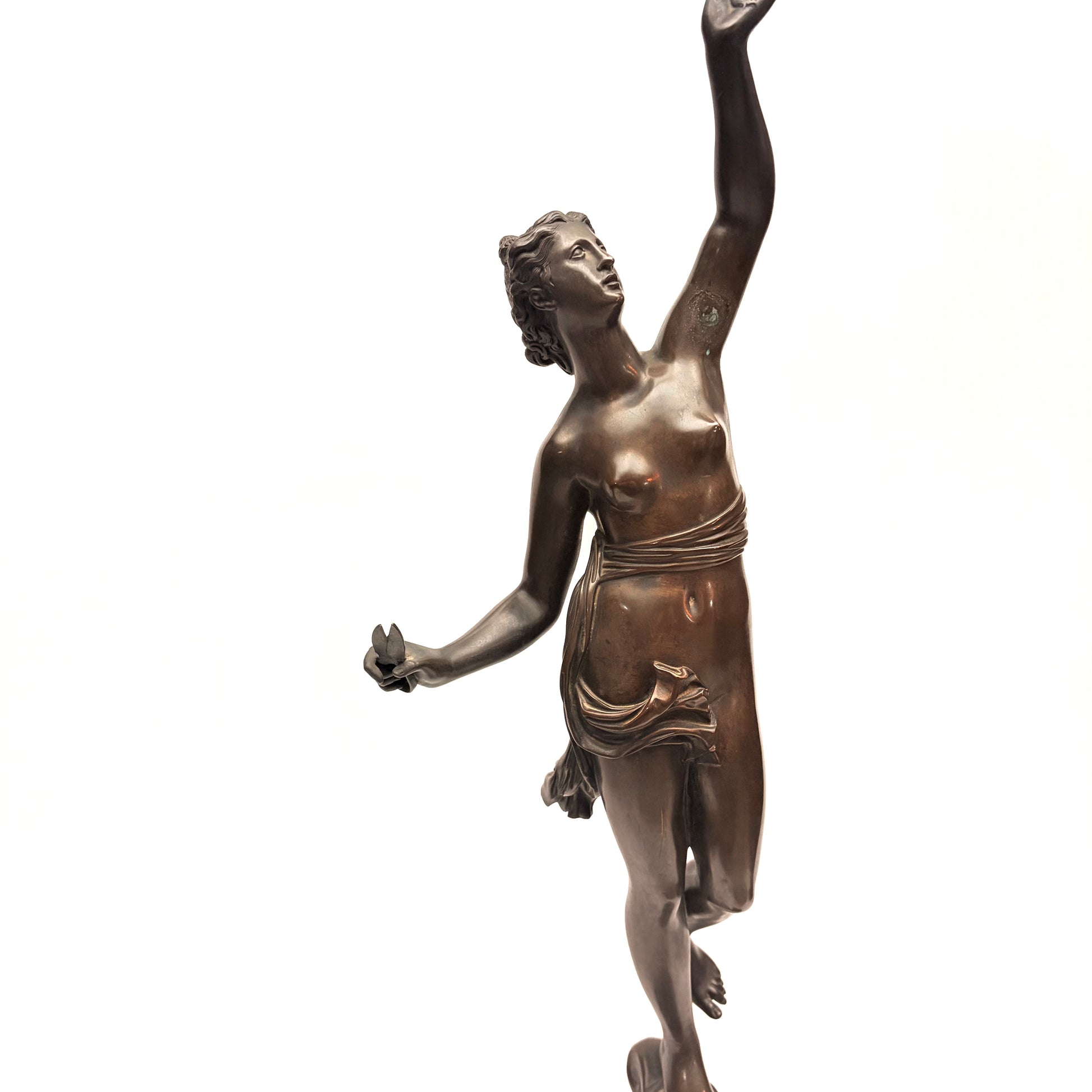 Bronze statue of Atropos figure only