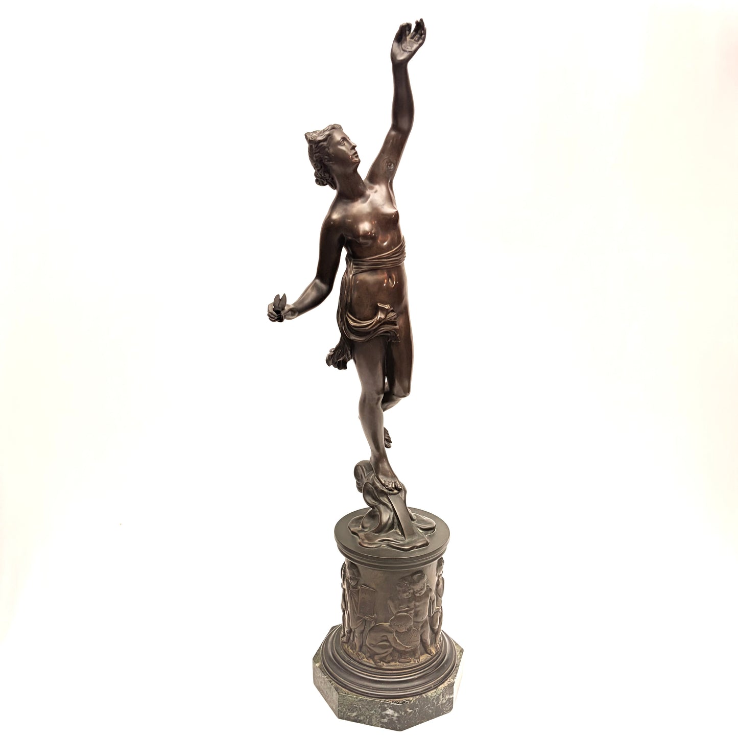 Bronze statue of Atropos - front