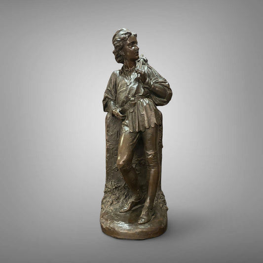 DICK WHITTINGTON PATINATED BRONZE SCULPTURE, LONDON, 1873