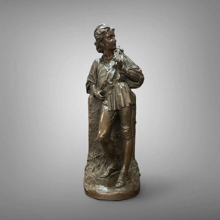 DICK WHITTINGTON PATINATED BRONZE SCULPTURE, LONDON, 1873