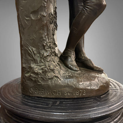 DICK WHITTINGTON PATINATED BRONZE SCULPTURE, LONDON, 1873