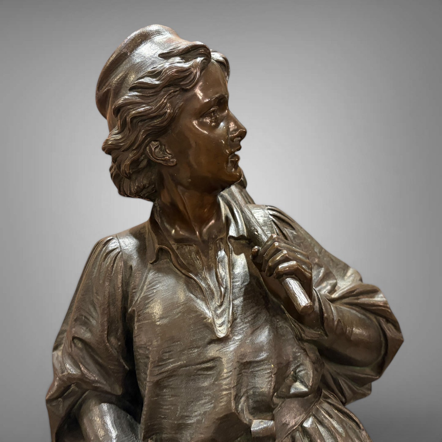 DICK WHITTINGTON PATINATED BRONZE SCULPTURE, LONDON, 1873