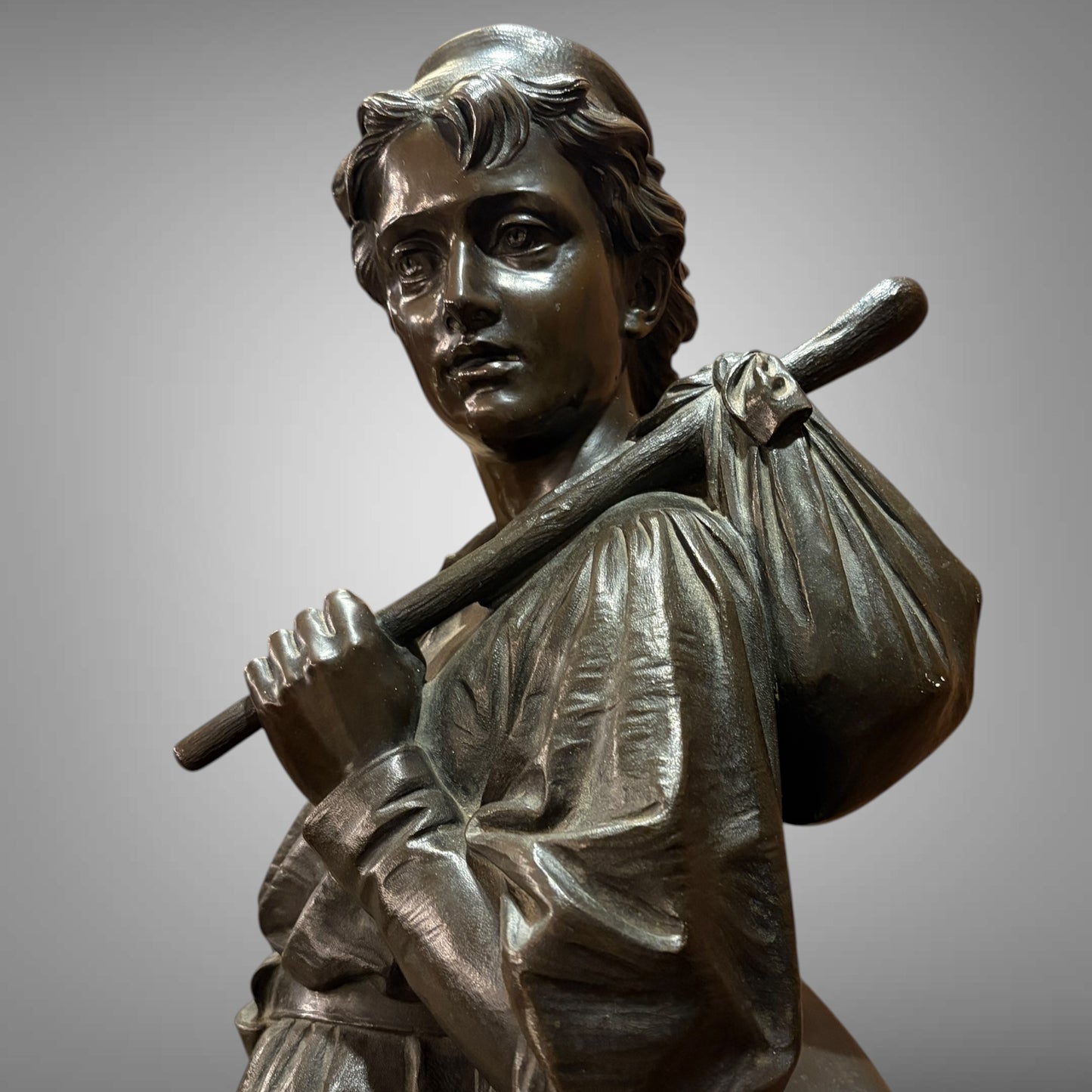 DICK WHITTINGTON PATINATED BRONZE SCULPTURE, LONDON, 1873