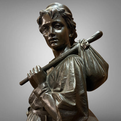DICK WHITTINGTON PATINATED BRONZE SCULPTURE, LONDON, 1873