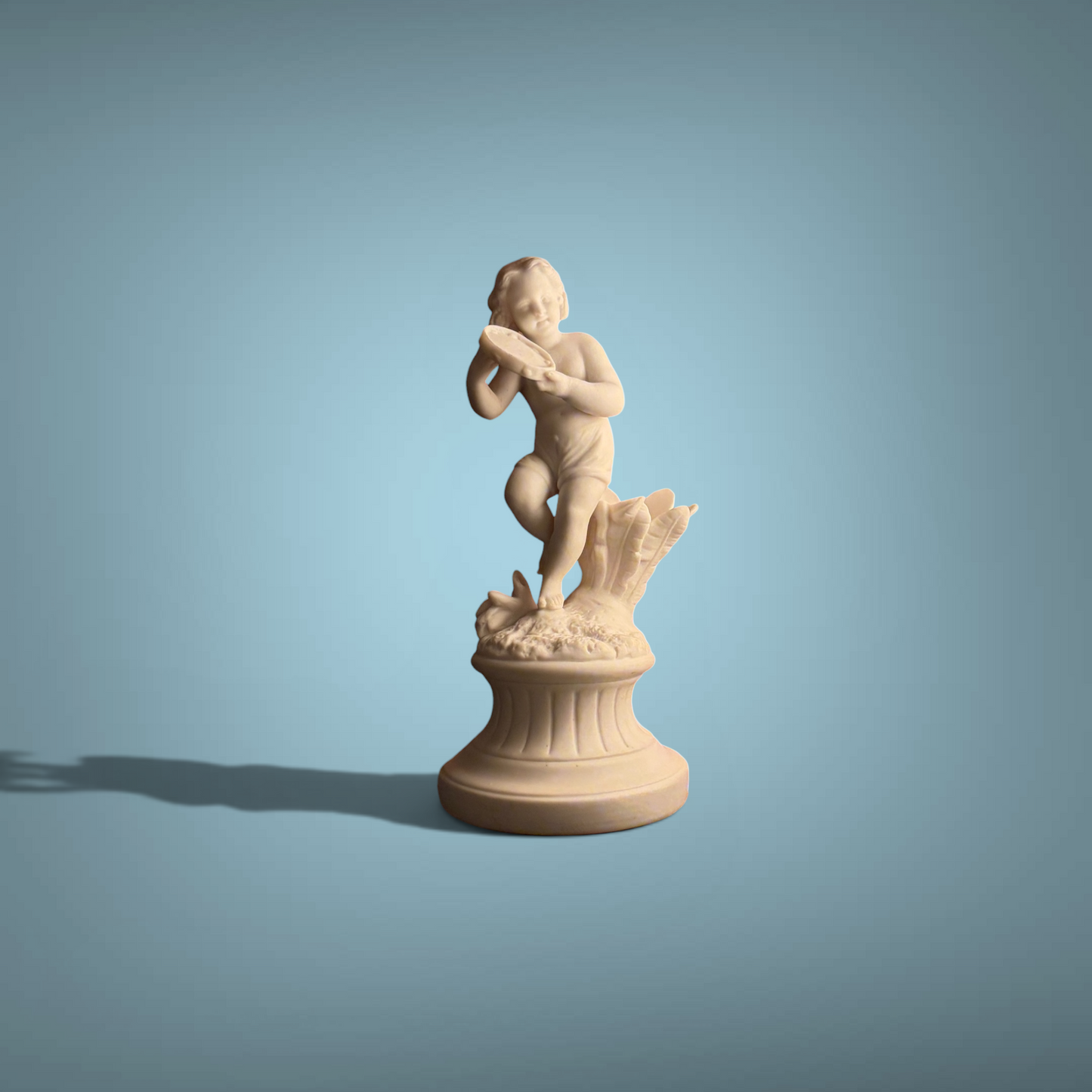 PUTTO FIGURAL PARIAN STATUE, FRANCE, 19th CENTURY