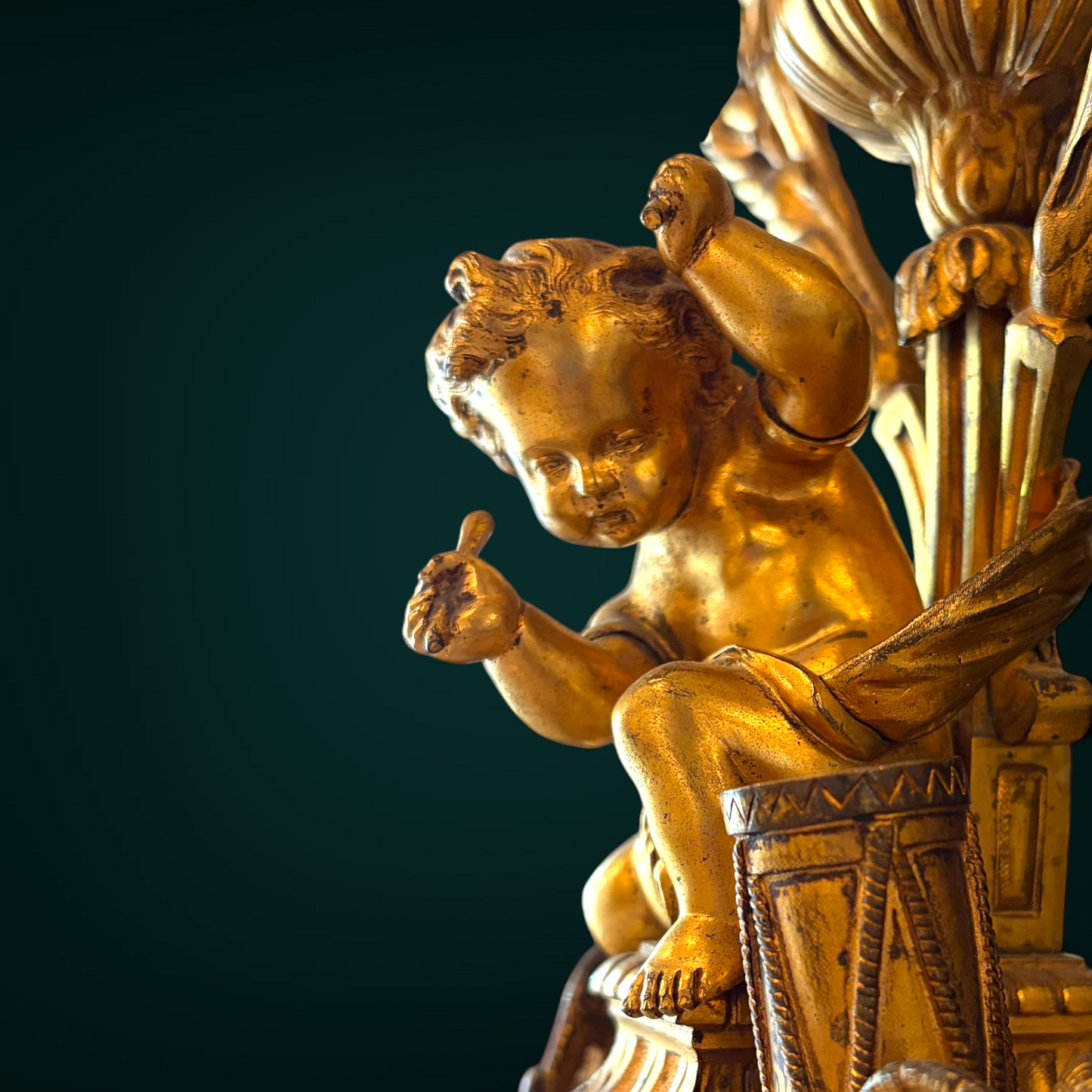 GILT-BRONZE AND SÉVRES-STYLE PORCELAIN-MOUNTED FIGURAL CANDELABRA, FRANCE, LATE 19th CENTURY
