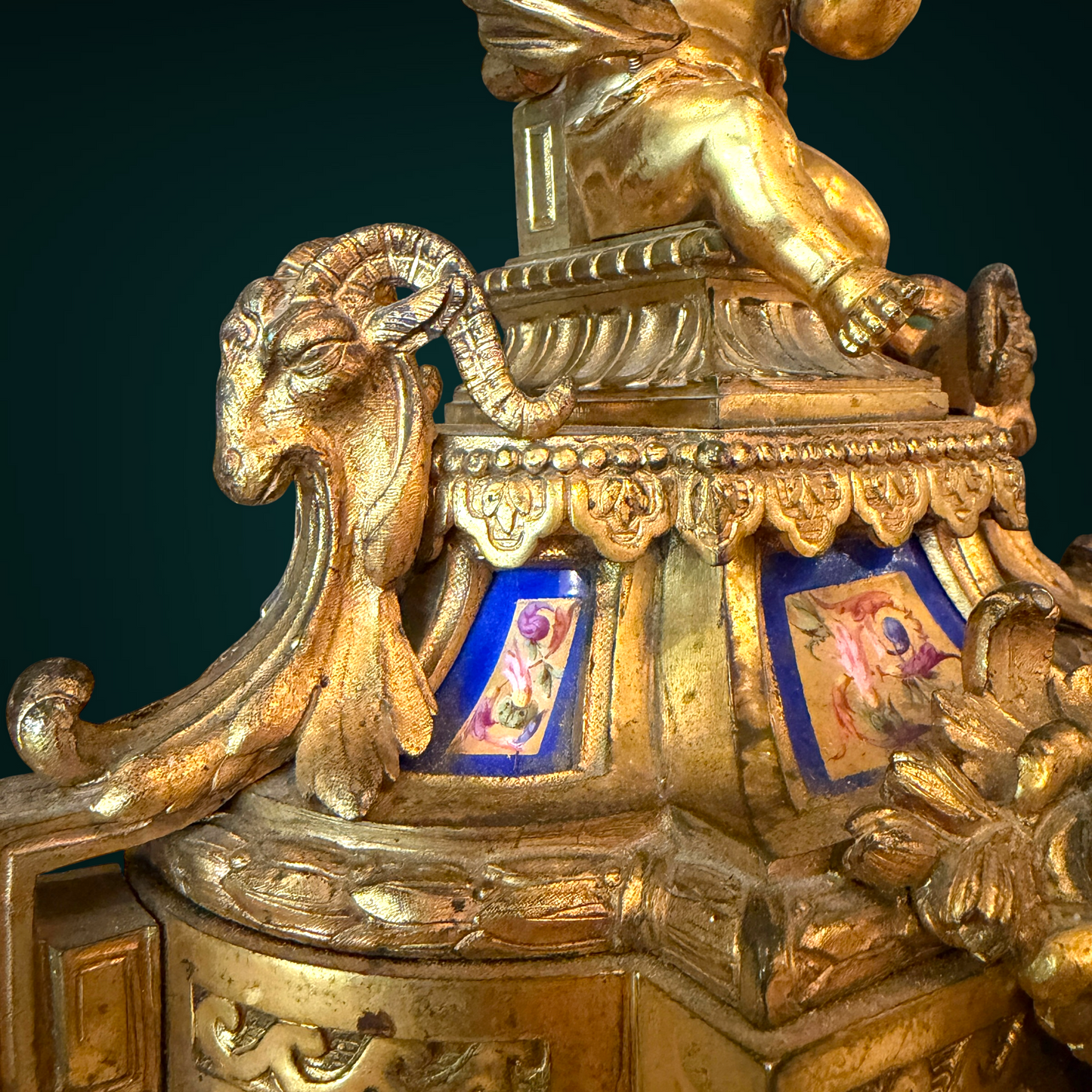 GILT-BRONZE AND SÉVRES-STYLE PORCELAIN-MOUNTED FIGURAL CANDELABRA, FRANCE, LATE 19th CENTURY