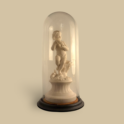 PUTTO FIGURAL PARIAN STATUE, FRANCE, 19th CENTURY
