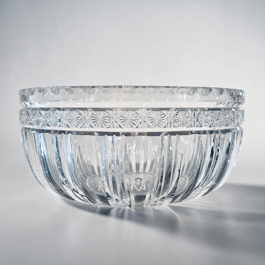 EDWARDIAN CUT LEAD CRYSTAL BOWL, ENGLISH, C. 1905