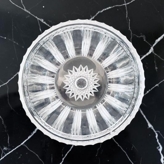 EDWARDIAN CUT LEAD CRYSTAL BOWL, ENGLISH, C. 1905