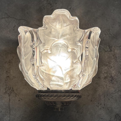 PAIR OF 'CHÊNE' OAK LEAF WALL SCONCES, FRANCE, POST-1980