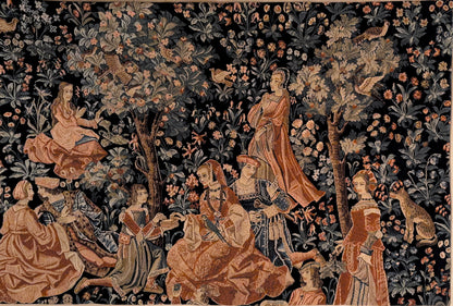 RENAISSANCE STYLE MILLEFLEURS WOVEN WOOL TAPESTRY, FRANCE, EARLY 20TH CENTURY