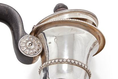 A PEAR-SHAPED FRENCH SILVER COFFEE POT, PARIS, 1819–1838