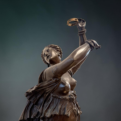 A PATINATED BRONZE FIGURE OF ZINGARA, FRANCE, MID-19TH CENTURY