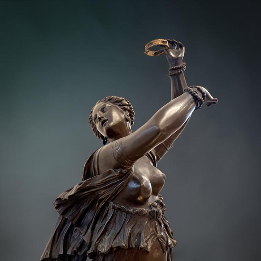 A PATINATED BRONZE FIGURE OF ZINGARA, FRANCE, MID-19TH CENTURY
