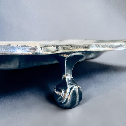 A SQUARE CHIPPENDALE STERLING SILVER SALVER, BIRMINGHAM, 1937