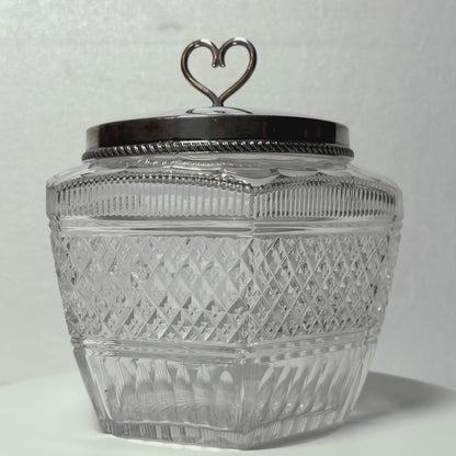 LATE VICTORIAN CUT GLASS AND SILVER-MOUNTED BISCUIT BARREL, BIRMINGHAM, 1899